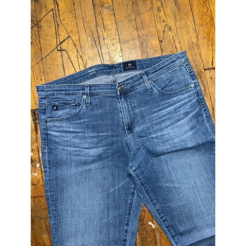 AG Adriano Goldschmied Jeans Men's 32R‎ Blue Denim Stilt Cigarette Leg Preppy